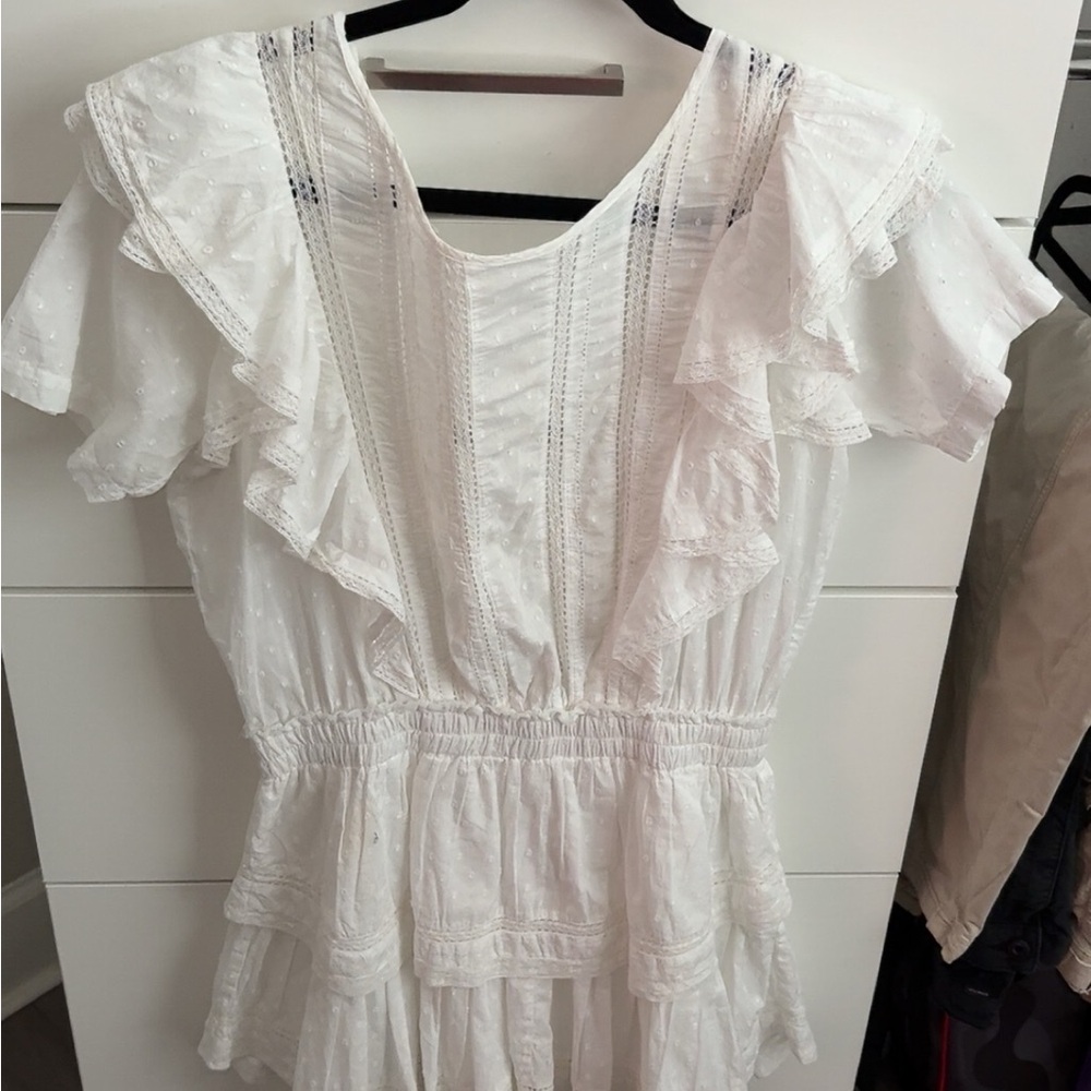 LoveShackFancy White Ruffled Blouse